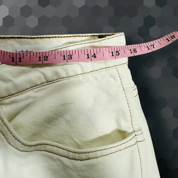 Frame Denim Le Italien White Wide Crop Pants - Picture 4 of 8